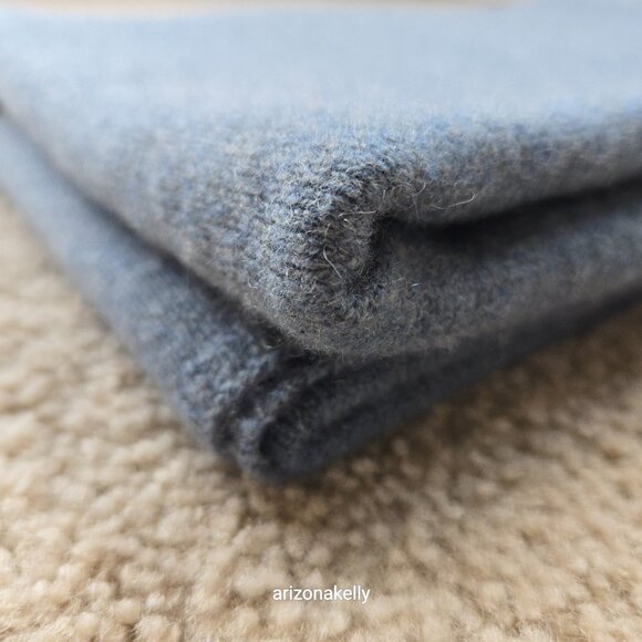 NWOT Margaret O'Leary Cashmere Scarf Greyish Blue - Picture 11 of 13